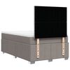 vidaXL Boxspringbett mit Matratze Taupe 120x190 cm Stoff