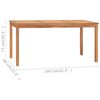 vidaXL 5-teiliges Garten-Ess-Set 160 x 80 cm Massivholz Teak