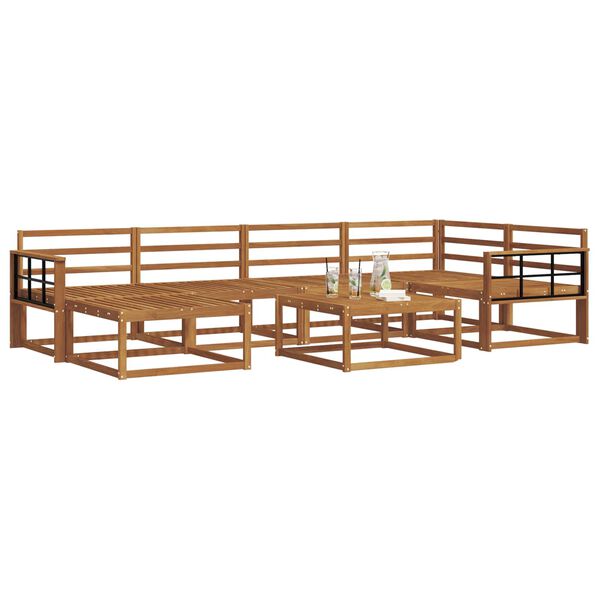vidaXL Outdoor-Sofagarnitur 7 pcs Natur Massivholz Akazie