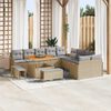 vidaXL Garten-Sofa-Set 13 pcs Beige Poly-Rattan