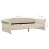 vidaXL Tagesbett mit Matratze USB Creme Stoff 90x200 cm