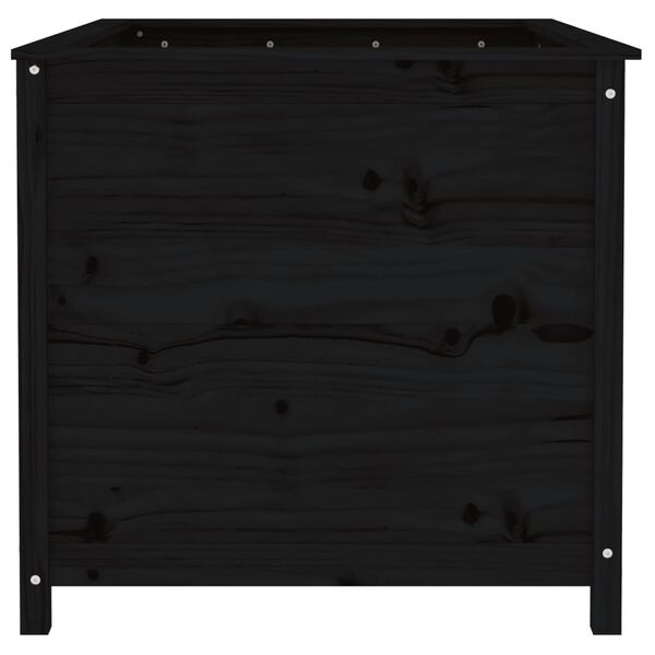 vidaXL Hochbeet Schwarz 119,5x82,5x78 cm Massivholz Kiefer