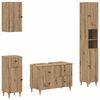 vidaXL 4-teiliges Badezimmer-Schrank-Set ALKMAAR Artisan-Eiche
