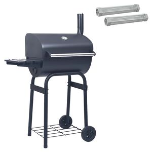 vidaXL Holzkohlegrill 75 x 48 x 120 cm Silber