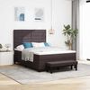 vidaXL Boxspringbett mit Matratze Dunkelbraun 140 x 190 cm Stoff