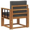 vidaXL Outdoor-Sofa Massives Akazienholz und Polyester Natur