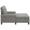 vidaXL Lounge-Liege mit Kissen Hellgrau 91 x 157 x 91 cm Samt
