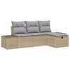 vidaXL Gartensofa-set 4 stk. Poly-Rattan