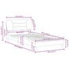 vidaXL Bettgestell ohne Matratze "Hvar" Hellgrau 100x200 cm Stoff