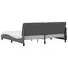 vidaXL Bett mit Matratze Dunkelgrau 200x200 cm Stoff