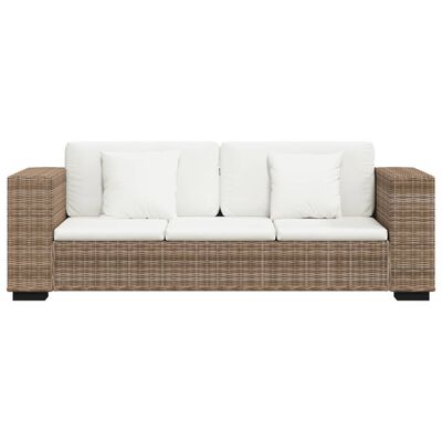 vidaXL Sofa-Set 2-Sitzer und 3-Sitzer Echtes Rattan
