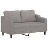 vidaXL 2-Sitzer-Sofa mit Kissen Hellgrau 140 cm Stoff