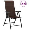 vidaXL Klappst&uuml;hle, 4 St&uuml;ck, braunes Polyrattan