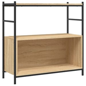 vidaXL B&uuml;cherregal Sonoma-Eiche 80x30x78,5 cm Holzwerkstoff und Eisen