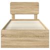 vidaXL Bettrahmen Sonoma-Eiche 90 x 200 cm Massives Kiefernholz