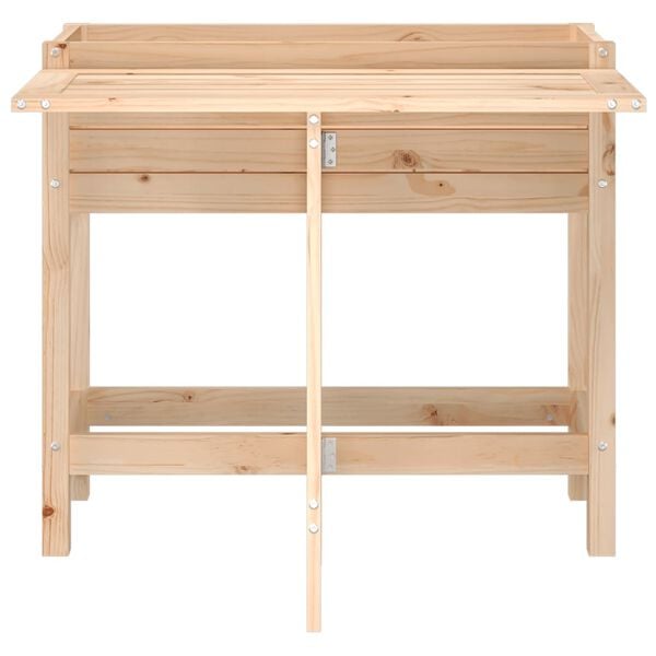 vidaXL Pflanzkübel mit Klapptisch Massivholz Kiefer