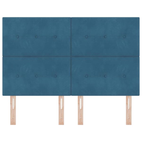 vidaXL Kopfteil Dunkelblau 144 cm Samt