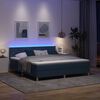 vidaXL Boxspringbett mit Matratze mit Kopfteil Blau 180 x 200 cm Stoff