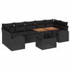 vidaXL Garten-Sofa-Set 8 Stk. Schwarz Poly Rattan