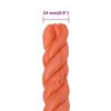 vidaXL Arbeitsseil Orange 24 mm 100 m Polypropylen