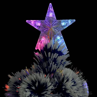 vidaXL Künstlicher Weihnachtsbaum mit Beleuchtung 210 cm Glasfaser