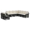 vidaXL Gartensofa-set 9 stk. Schwarz Poly-Rattan