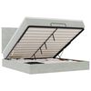 vidaXL Ottoman-Bett mit Matratzen & LEDs Hellgrau 160x200 cm Samt