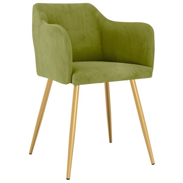 vidaXL Esszimmerst&uuml;hle 6 Stk. Hellgr&uuml;n Samt