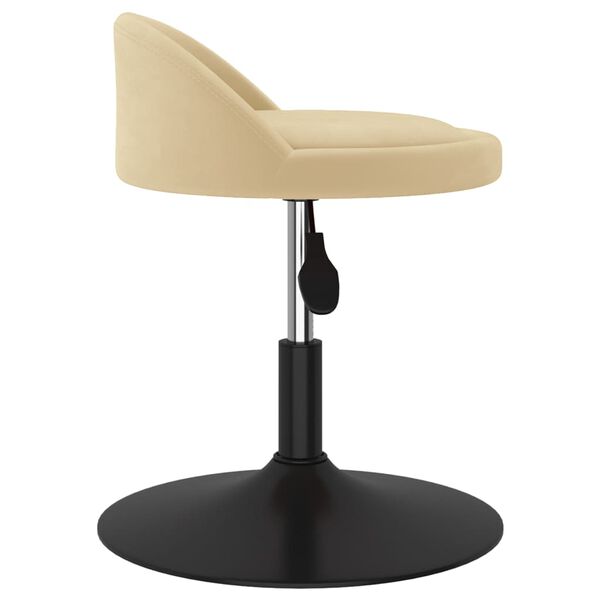 vidaXL Esszimmerst&uuml;hle 4 Stk. Drehbar Creme Samt