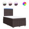 vidaXL Boxspringbett mit Matratze Dunkelbraun 120x200 cm Stoff