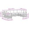 vidaXL Sofagarnituren 9 pcs Natur und Creme Massivholz Akazie