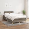 vidaXL Boxspringbett mit Matratze Taupe 120x190 cm Stoff