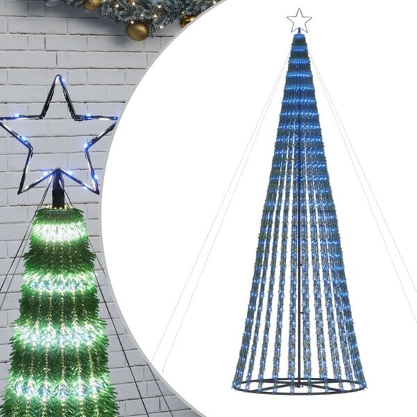 vidaXL LED Weihnachtsbaum 688 LEDs Blau 300 cm