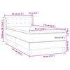 vidaXL Boxspringbett mit Matratze Dunkelgrau 80x210 cm Samt