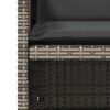 vidaXL 5-tlg. Garten-Essgruppe mit Kissen Grau Poly Rattan