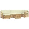 vidaXL Outdoor-Sofagarnitur 8 pcs Wei&szlig; und Creme 59 x 59 x 37 cm
