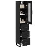 vidaXL Highboard Schwarz Eichen-Optik 34,5 x 34 x 180 cm Holzwerkstoff