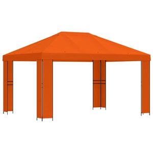 vidaXL Pavillon 4 x 3 m Orange Polyester und Stahl 190 gsm