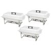 vidaXL Chafing Dish Set 3-tlg. Edelstahl