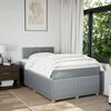 vidaXL Boxspringbett mit Matratze Hellgrau 120x200 cm Stoff
