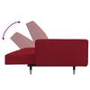vidaXL Schlafsofa 2-Sitzer mit Hocker Weinrot Samt