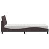 vidaXL Bett mit Matratze "Hanko" Dunkelbraun 100x200 cm Stoff