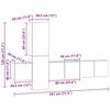 vidaXL TV-Schrank-Set 5 pcs Artisan-Eiche 181 x 30 x 120 cm