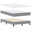 vidaXL Boxspringbett mit Matratze Hellgrau 120 x 200 cm Stoff
