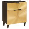 vidaXL Nachttisch Schwarz und Gold 50 x 33 x 60 cm Holzwerkstoff