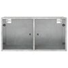 vidaXL Wandschrank mit Glast&uuml;ren Betongrau 68,5x37x35 cm