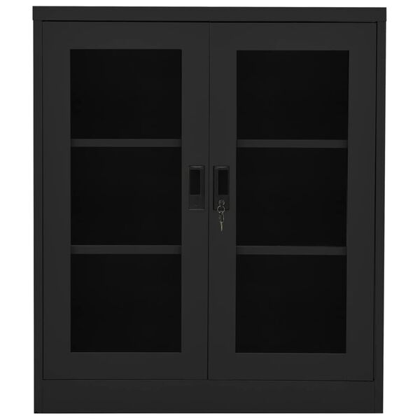vidaXL B&uuml;roschrank Anthrazit 90x40x105 cm Stahl