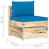 vidaXL 7-tlg. Garten-Lounge-Set mit Kissen Gr&uuml;n Impr&auml;gniertes Holz