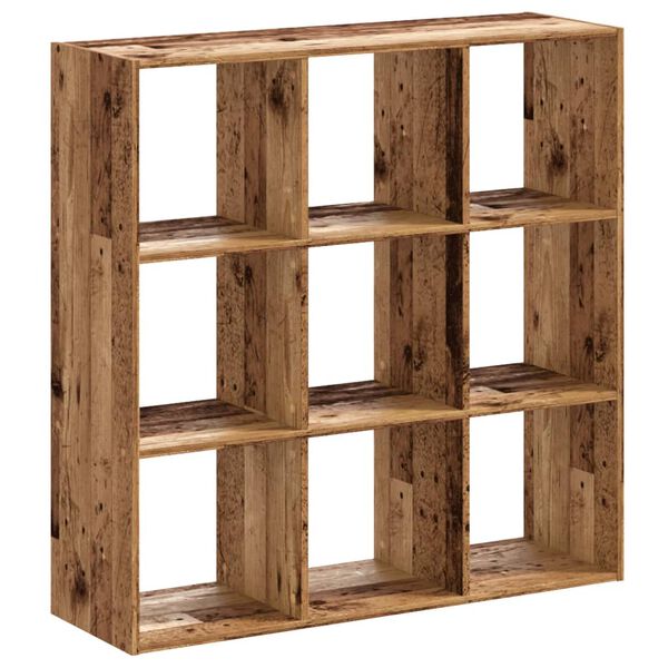 vidaXL B&uuml;cherregal Altholz-Optik 102x32x102 cm Holzwerkstoff