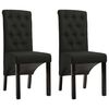 vidaXL Esszimmerst&uuml;hle 2 Stk. Schwarz Stoff